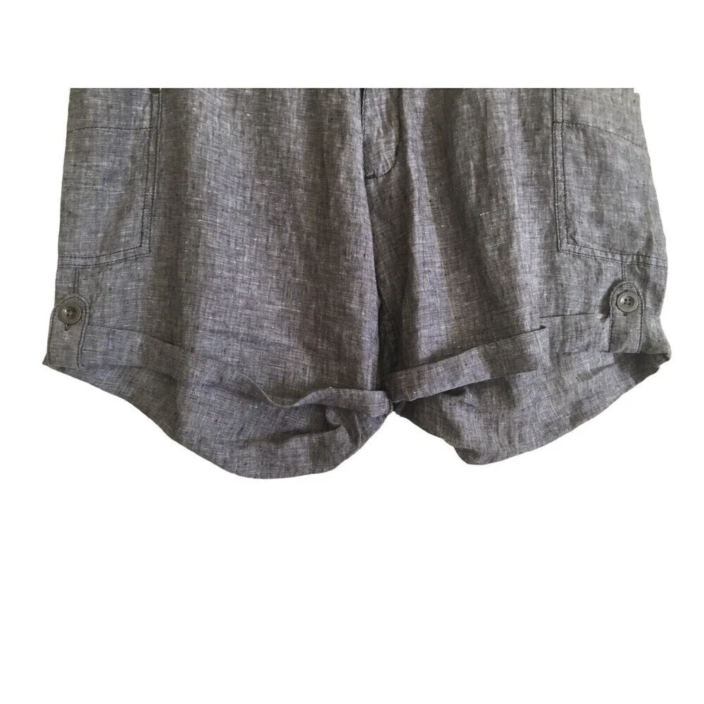 Horny Toad Linen Shorts Women's Size 10 Charcoal Gray Lightweight Lithe NEW NWT
